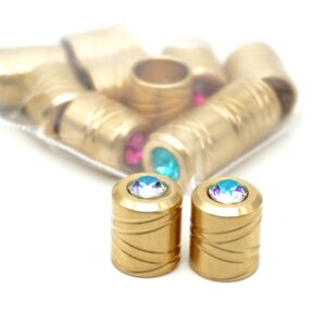Endkappe Messing 10mm mit Svarovski Crystal B-Ware 10er Pack