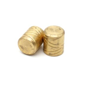Endkappe Messing 10mm 2 Rillen gekreuzt B-Ware